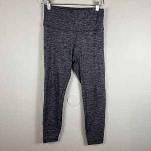 Lululemon Wunder Under Women's Size 8 Leggings Hi-Rise 7/8 Tight Heathered Black